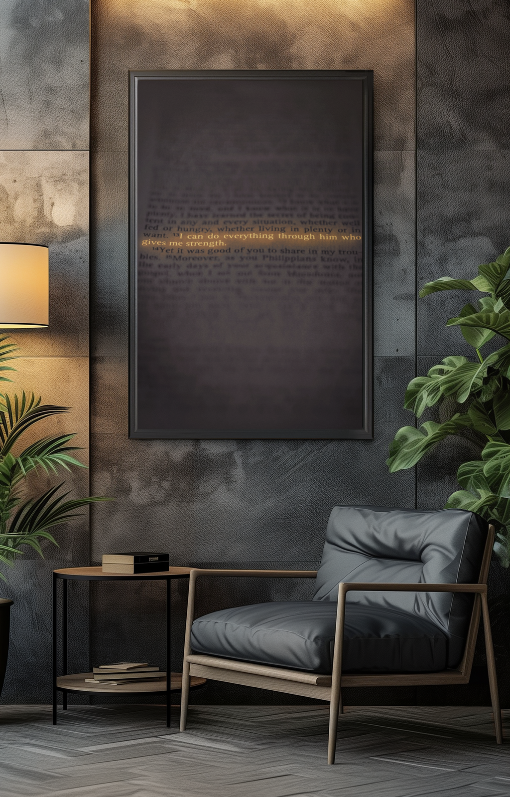 PHILIPPIANS 4:13 — Glowing Bible Verse Canvas | Covenant Canvas Co.