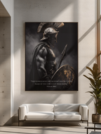 CUT THEM DOWN — Psalm 118:11 Spartan Warrior Canvas | Covenant Canvas Co.